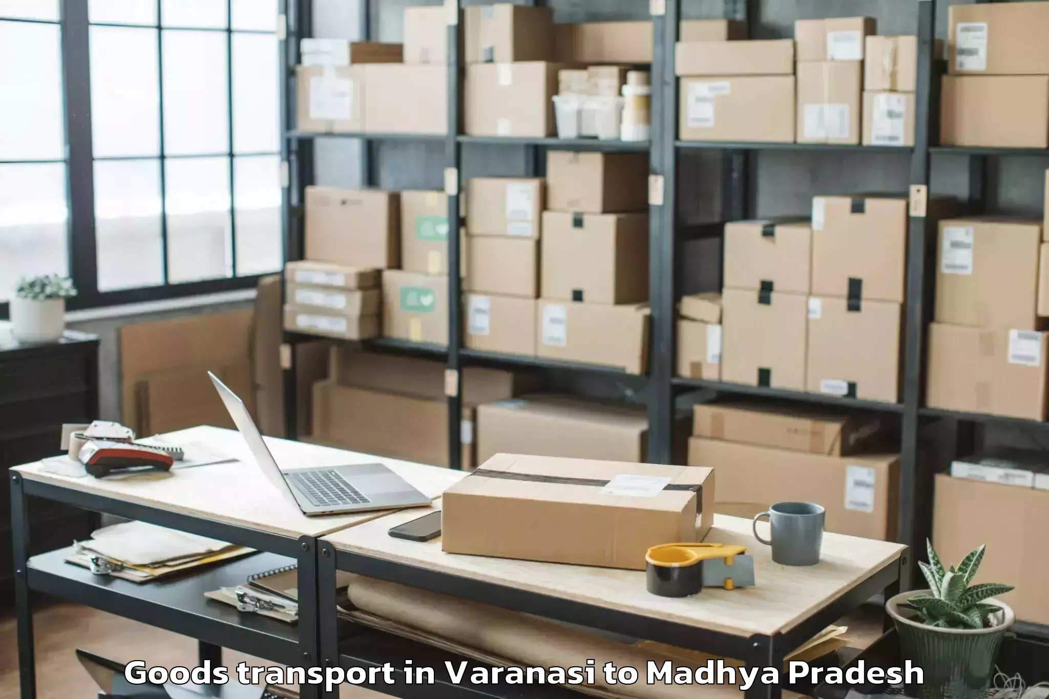 Varanasi to Hatod Goods Transport Booking